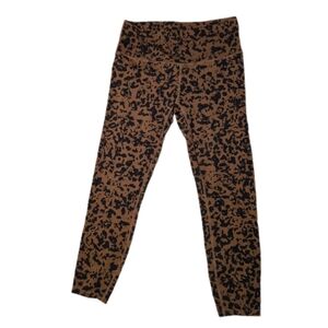 Varley Womens Leggings Size L Animal Print Brown And Black
